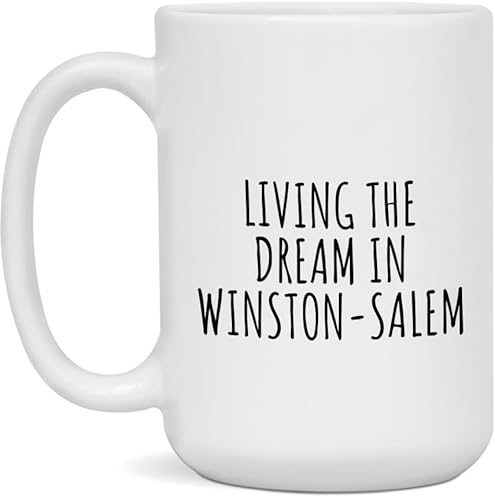 Winston-Salem Coffee Mug 15oz - Living the Dream White