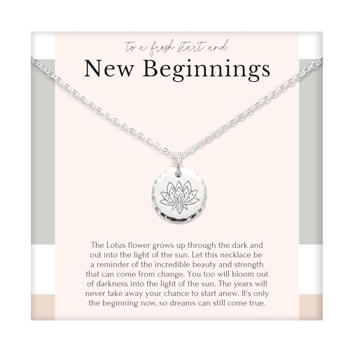 HOPE LOVE SHINE New Beginnings Necklace for Women - 14k Gold Plated Sterling Silver...
