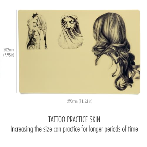 STIGMA 3mm Practice Skin, 5 Pcs A4 20×30cm Fake Skin for Beginner Tattoo Supplies ZYH2309005-5, Yellow - Image 2