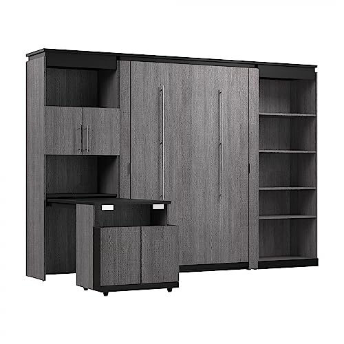 Bestar Orion Full Murphy Bed with Shelves and Storage...