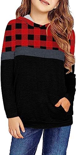 storeofbaby Girls Shirts Casual Long Sleeve Tops Loose Round Neck Tunic Blouse