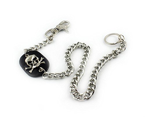 Vogueteen Men's Skull Biker Punk Studded Leather Wallet With A Jeans Long Key Chain #TOP5