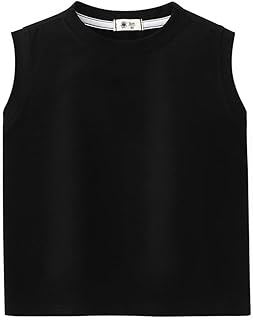 Camisetas sin mangas para niña, básicas, cómodas, sin mangas, cuello redondo, lisas, camisola suave, atlética, de verano, lindas camisetas holgadas, para entrenamiento, yoga, baile, 2-10 años