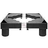 El soporte de la base del equipo está diseñado para proporcionarle una plataforma estable y móvil en la que montar máquinas y equipos con varios tamaños y pesos de base, ideal para secadoras, lavadoras, refrigeradores y otras máquinas.