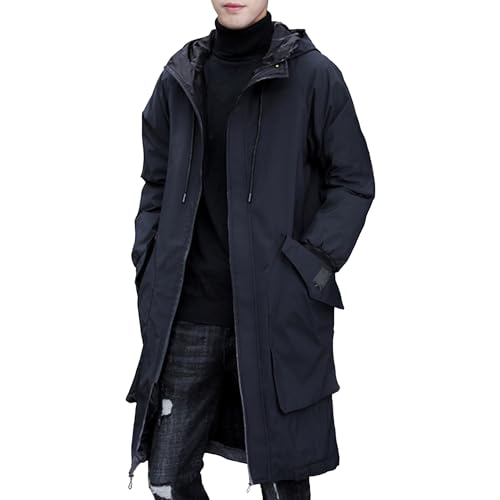 ジャケット・アウター KOCHE Parka Docking Long Coat Men's Parkas Winter Knee-Length Down Jacket Thickened Warm