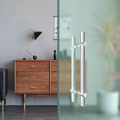Poignée de porte avec entraxe réglable push-pull en acier robuste