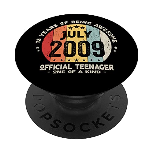 Regalo 13 años Cumpleaños Niño Niña - Julio 2009 PopSockets PopGrip Intercambiable