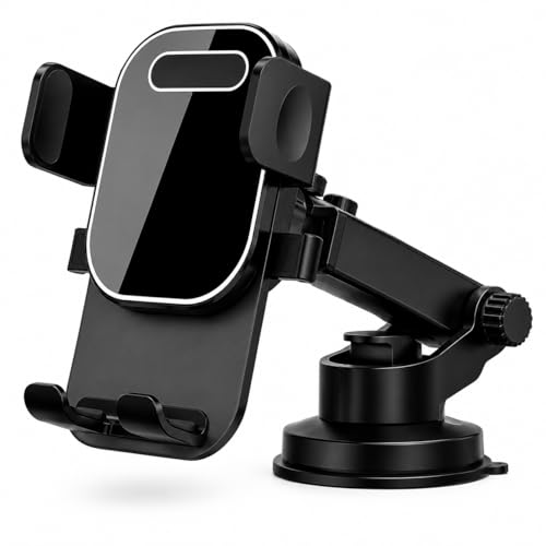 Suporte para Celular Veicular 360° Universal com Ventosa Premium – Antivibração, Antiqueda, Fixação no Vidro e Painel, Ajustável, Compatível com Todos Smartphones Premium