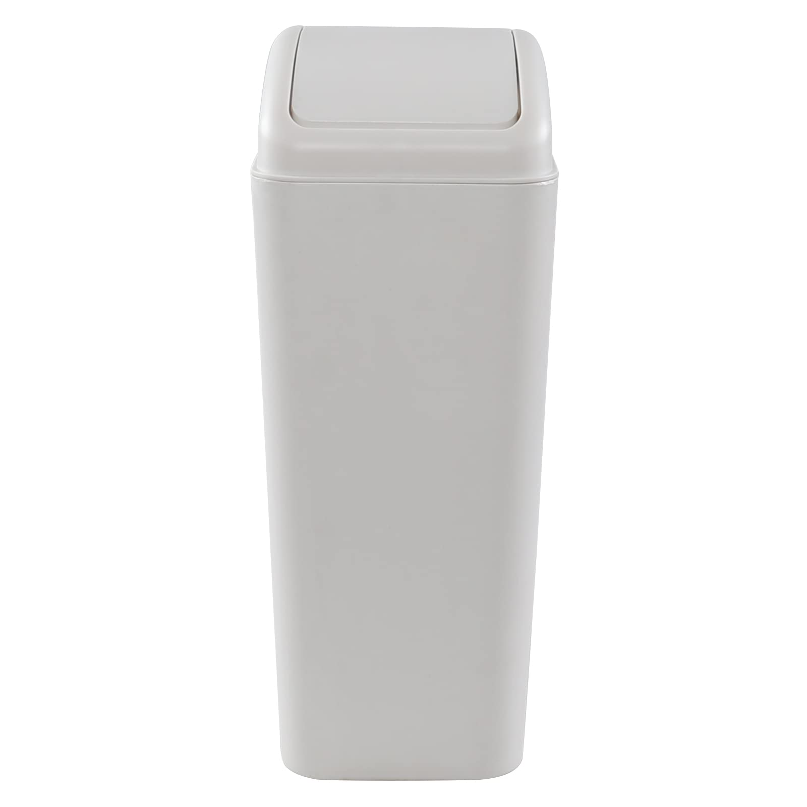 Poubelle en plastique 14L compacte gris clair pour optimiser les petits espaces - 8