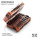 Klein Tools 65121IMPCT KNECT Deep-Well 3/8-Inch Drive Impact Socket Set, SAE and Metric, 23-Piece Tool Set, Impact Driver Adapter, Multi-Purpose Wrench Adapter, Color-Coded, MODbox Socket Organizer
