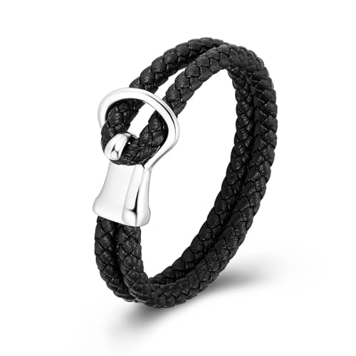 Bijoux d'urne commémorative : bracelet en cuir noir pour garder un souvenir