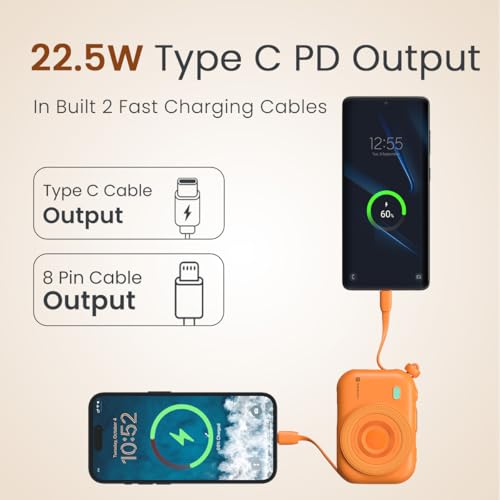 Portronics Store Portronics Power Shutter 10000mAh Powerbank, Orange - Image 3