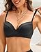 Tempt Me Underwire Push Up Black Bikini Top - Women Swimsuit Tops Bathing Suit Bra Top Only XXL
