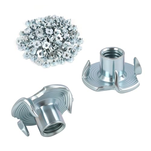 100 pcs Écrous à Griffes M6 x 9 mm, Écrous en T en Acier Carbone Zingué Antirouille, Écrou...