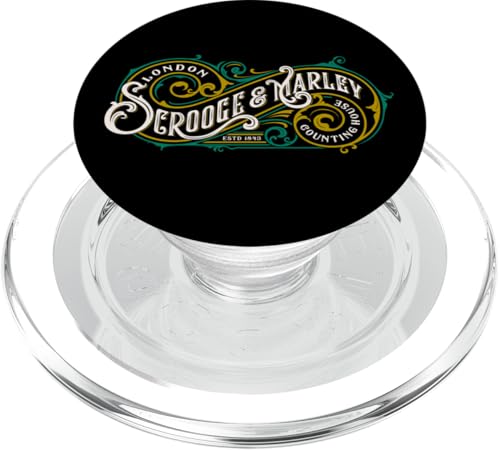 Scrooge and Marley - Casa de conteo de Navidad, diseño vintage PopSockets PopGrip para MagSafe
