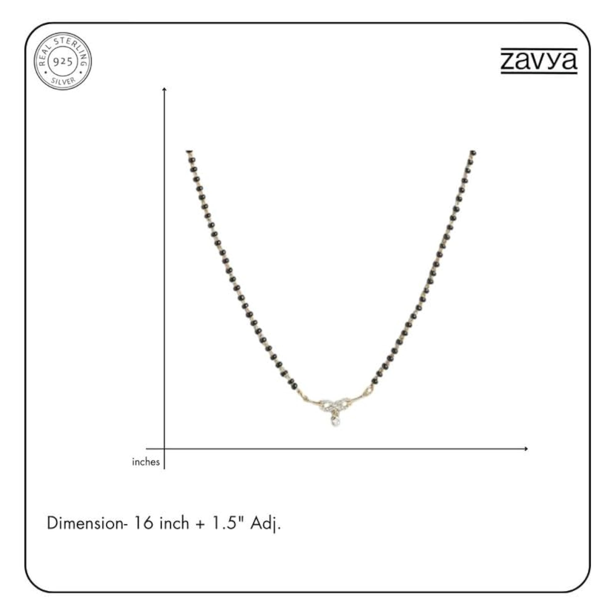 Women's 925 Sterling Silver Gold Plated Infinity Mangalsutra