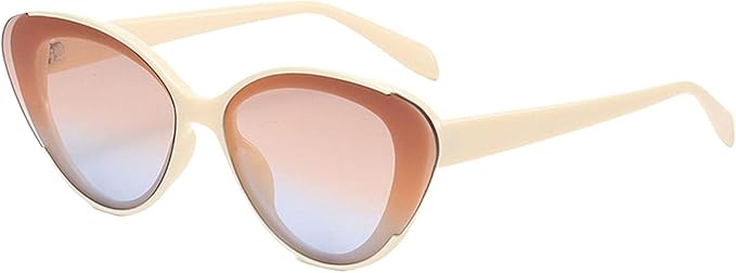 Amazon Startist キャットアイサングラスレディースアイウェアファッションuv400ヴィンテージスタイル80年代 ベージュ サングラス 通販