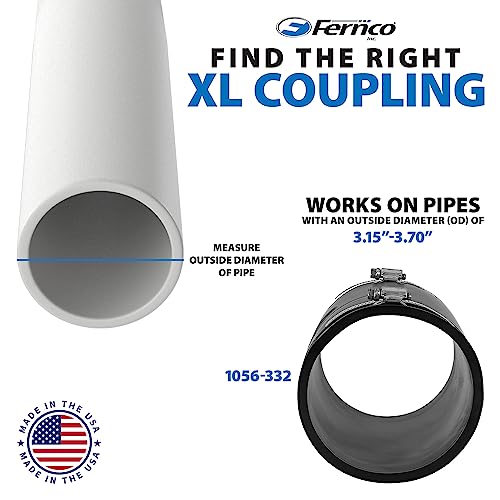 Fernco Xl 1056-332 Flexible Pipe Coupling 3” Ci/Plastic/Steel To 3” Ci/Plastic/Steel #TOP1