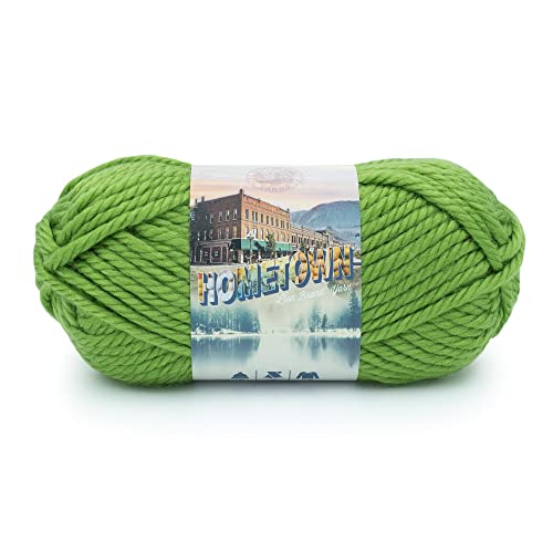 Image of Lion Brand Yarn Hometown Yarn, Super-Bulky Yarn for Knitting, Crocheting, and Crafting, 1 Pack, Oklahoma City Green | Super Bulky Acrylic Fiber for Warm Crochet Blankets, Knit Winter Hats, Chunky Cardigans, Soft Scarves, Weaving