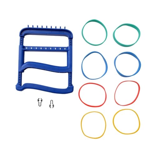 Senza lattice Sammons Preston Rolyan Basic - Attrezzo ergonomico per esercizi di rafforzamento per dita, mani e pollice, fornito con 4 paia di elastici graduati con difficoltà progressiva, blu