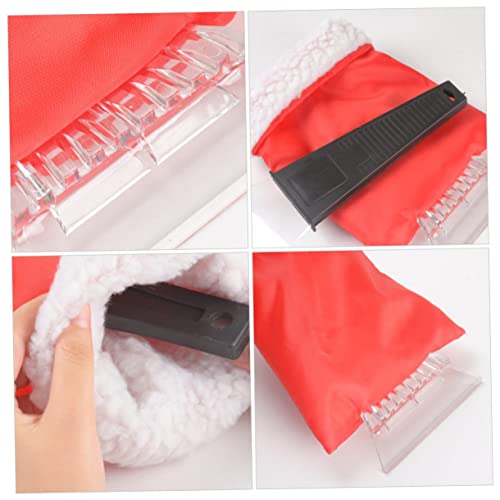 BUTIFULSIC 2pcs Glove Snow Shovel Snow Remover Glove Car Snow Glove Style Scraper Car Ice Snow Shovel Vehicle Snow Auto Tools Snow Removal Ice Shovel Gloves Anti-freezing Abs Red