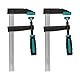 wolfcraft Schraubzwingen Set 2tlg. I 8646000 I Für vielfältige Spannanwendungen – ideal für DIY-Projekte I Ausladung 80 mm I Spannweite 200 mm