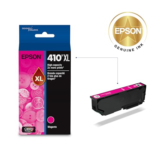 Image of EPSON 410 Claria Premium Ink High Capacity Magenta Cartridge (T410XL320-S) Works with Expression XP-530, 630, 640, 7100, 830