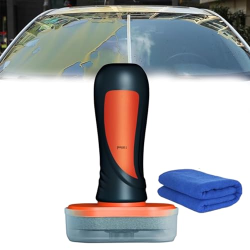 Louisx Glass Cleaning Board, Louisex Glass Cleaning Board, Glass Polish Mouse, Improves Clarity and Visibility for Enhancing The Visual Effects of Automotive Windshields (1PCS)