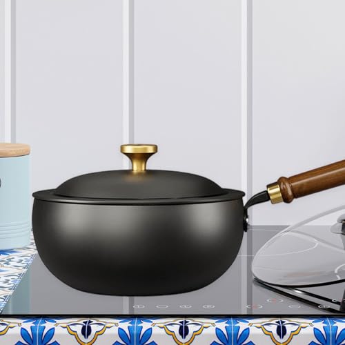 Wok de Hierro con Mango de Madera y Tapa, 20 cm miniatura 5