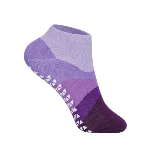 Image of Mint & Oak Pilates Socks with Grips for Women, Ankle Length Non-Slip Yoga Socks, Cotton Ideal For Yoga, Pilates, Gym, Workout, Cute Women's Gift