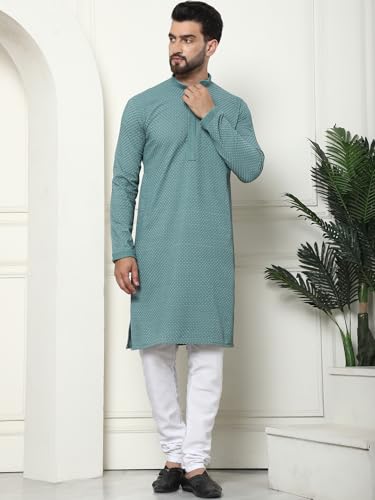 Image of SOJANYA (Since 1958 Men's Cotton Linen Maroon Kurta and White Pyjama with Mustard Cotton Nehru Jacket