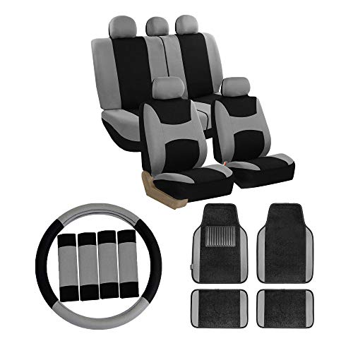 FH Group FB030115 Light & Breezy Cloth Seat Covers (Airbag & Split) W.FH2033