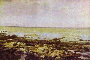 Peinture à l'huile Ebb Tide Normandy pour instaurer une ambiance artistique et poétique