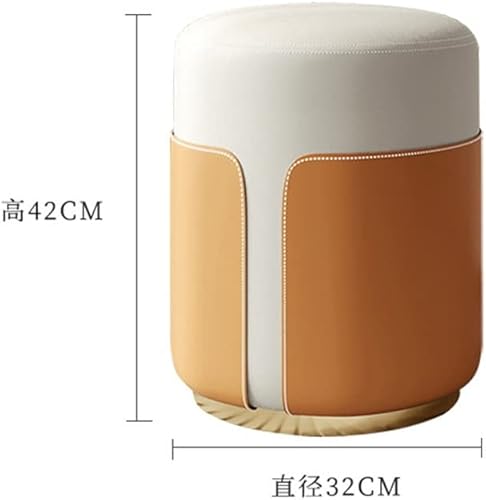 Miniatura 2 de Footstool Round Stool, Solid Wooden Stool, Household Seat, Fitting Room, Sofa StoolD
