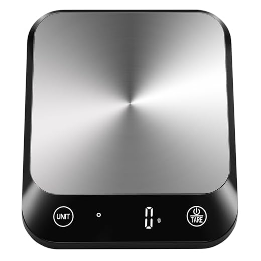 Vitafit Báscula de Cocina Digital de Acero Inoxidable,Balanza Cocina de Alta Precisión 10kg/1g,Peso Cocina con Pantalla LED,Baterías Incluidas,Negro