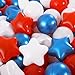 Heopeis Star Ball Pit Balls, 100pcs Plastic Toy Balls for Kids, Gift for Baby Toddler Birthday Christmas, Ball Pit Play Tent, Baby Kiddie Pool Water Toys, Party Decoration