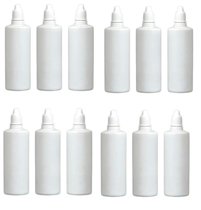 SHREE MAHA Empty Seal Dropper Bottles Homeo 50ml Milky - Homeopathy, Ayurvedic, Plastic Squeezable Dropper Bottles for Eye Drops and Lab Liquids, Seal Locking Dropper (Pack of 12)-image-46