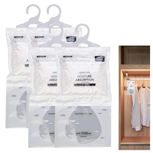 Deshumidificador Armarios - 4PCS Bolsas Antihumedad Armarios, Armario Deshumidificador Bolsas Colgantes, Eliminador De Humedad Absorbente, Eliminar Humedad Para Armarios, Anti Moho Y Condensación