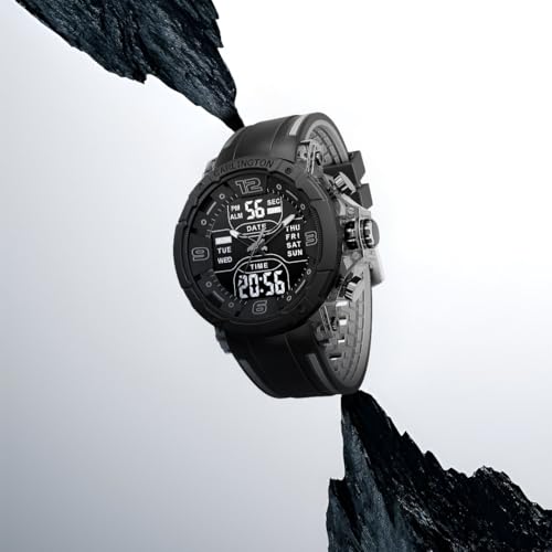 Image of Carlington Velocity Series Analog-Digital Sports Watches for Men and Boys with Alarm, Stopwatch, Backlit Display, Dualtime, Silicone Rubber Strap, Water & Shock Resiatant - CT 8140