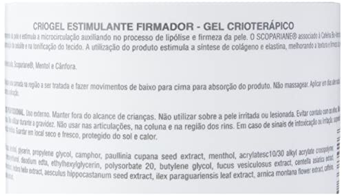 Criogel Estimulante Firmador Gel Crioterápico Prof - Pro Skin -500G, Mutari