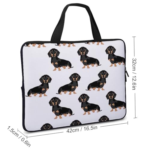 Housse ordinateur portable teckel weiner pochette tablette sacoche - 3