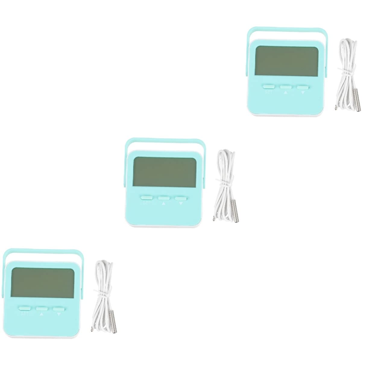 HANABASS 3pièces Thermomètre à Avec Support Pour Mesure De Température Intérieure Et Extérieure Alarme Matériau Précision Améliorée Aux Orifices Air