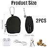 2 Stücke Münzbeutel Herren, Kleingeldbörse mit Reißverschluss, Canvas Ringtasche, Münzgeldbörse, Kleine Coin Purse mit Karabiner, Tragbar Münzbörse für Camping, Wandern und Radfahren #1