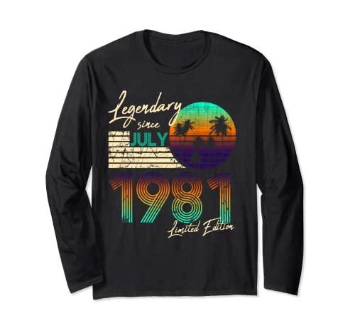 Nacido en 1981 en julio del regalo de cumpleaños de 40 años Manga Larga