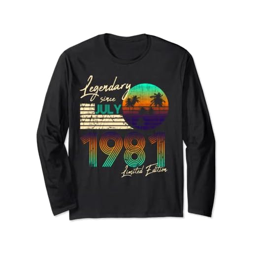 Nacido en 1981 en julio del regalo de cumpleaños de 40 años Manga Larga