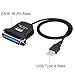 RUITEXUN USB to Parallel Port Printer Cable, USB Male to 36-Pin IEEE1284 CN36 Centronics Cable Adapter for PC, Computer, Laptop to Printer