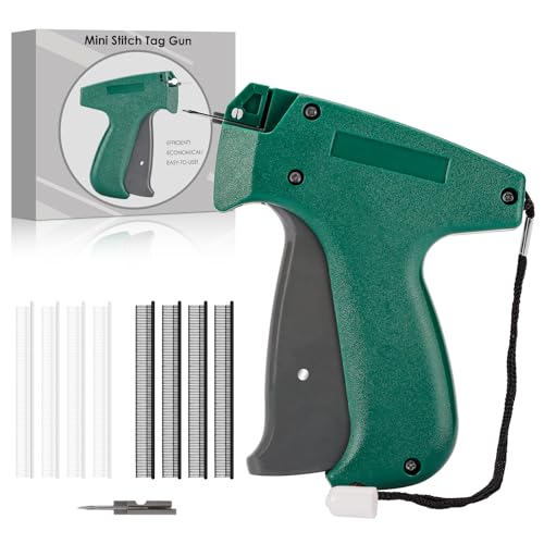 Fine Stitch, Mini Stitch Gun for Clothes, Stitch Quick Clothing Fixer Sewing Quilting Hemming Quick Stitch Tagginn Gun Kits with 2 Needles, 1500 Black & 1500 White 4.4mm Fastener