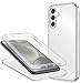 Transparent Case günstig Kaufen-ZYIMOU Handyhülle für Samsung Galaxy S24 Hülle 360 Grad, Transparent Dünn Durchsichtige Case Full Schutz Silikon SchutzHandyhülle, Hart PC Zurück + Weich TPU Vorderseite