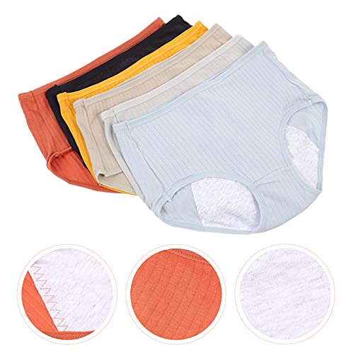 MILISTEN 6 peças de roupa íntima menstrual para mulheres, cintura média, período absorvente, calcinh