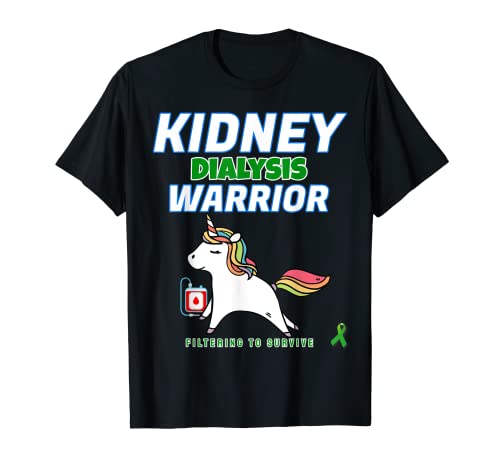 Guerrier de dialyse des reins patients hémodialysie animaux licorne T-Shirt